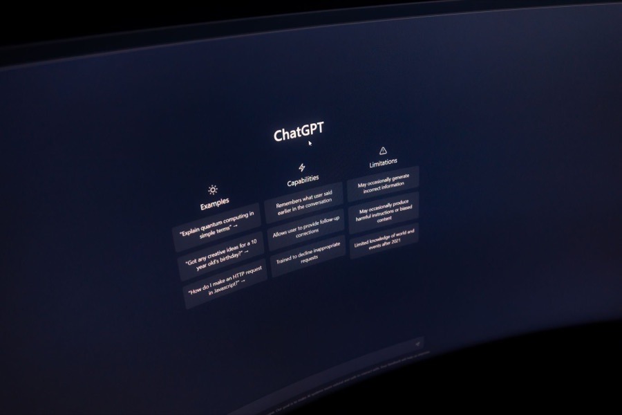 Biomedical software prototype interface on a screen